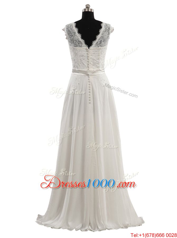 Extravagant White Lace Up Sweetheart Beading and Lace and Appliques Wedding Gowns Tulle Sleeveless Court Train