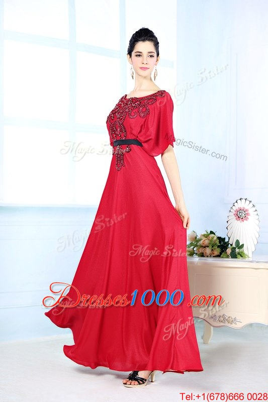 Sleeveless Beading Zipper Dress for Prom