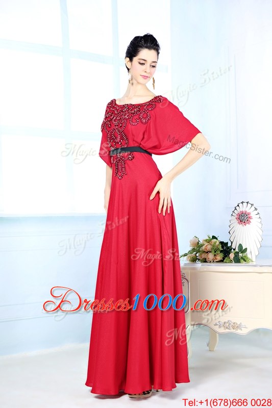 Sleeveless Beading Zipper Dress for Prom