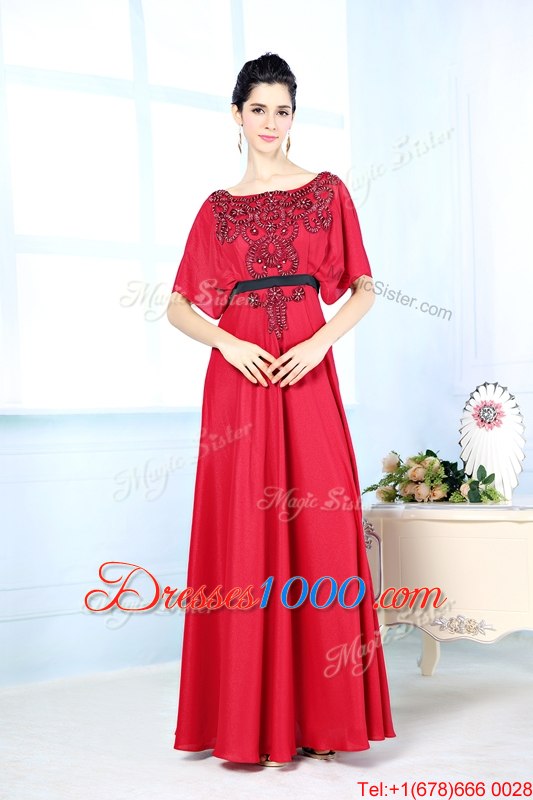 Sleeveless Beading Zipper Dress for Prom