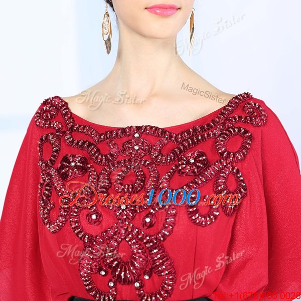 Sleeveless Beading Zipper Dress for Prom