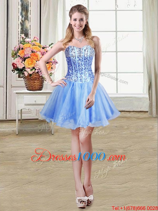 Ideal Four Piece Multi-color Ball Gowns Ruffles and Sequins Quinceanera Gown Lace Up Organza Sleeveless Floor Length