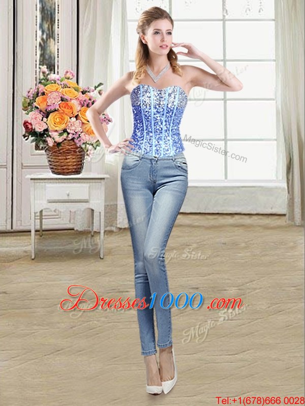 Ideal Four Piece Multi-color Ball Gowns Ruffles and Sequins Quinceanera Gown Lace Up Organza Sleeveless Floor Length