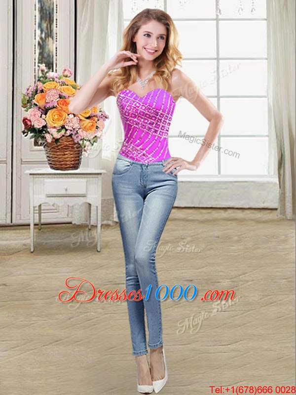 On Sale Four Piece Organza Sleeveless Floor Length Sweet 16 Dress and Beading and Ruffles