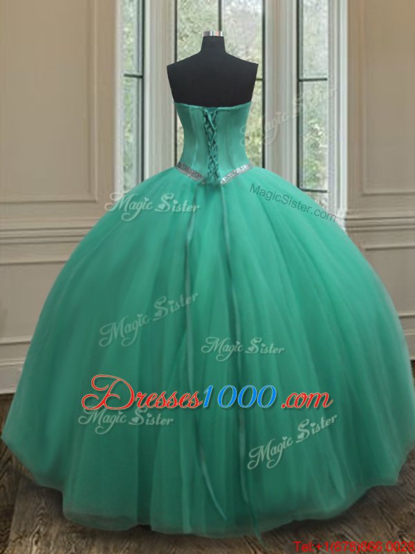 Sumptuous Sleeveless Zipper Floor Length Beading Quinceanera Gowns