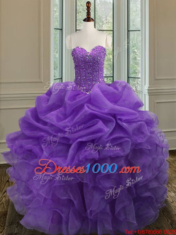Black And Purple Quince Ball Gowns Military Ball and Sweet 16 and Quinceanera and For with Beading and Ruffles Strapless Sleeveless Lace Up