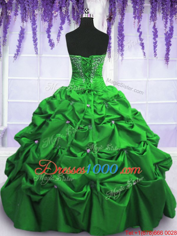 Shining Sleeveless Beading and Appliques and Pick Ups Floor Length Sweet 16 Dresses