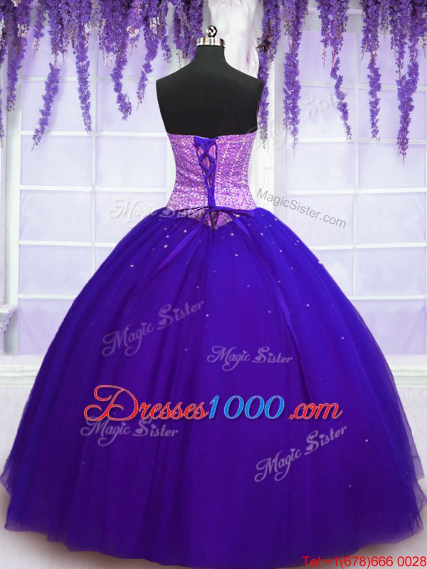 Colorful Off the Shoulder Peach Lace Up Quince Ball Gowns Beading Short Sleeves Floor Length