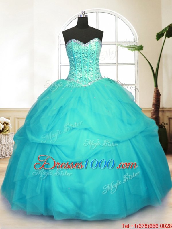 Colorful Dark Purple Ball Gowns Strapless Sleeveless Tulle Floor Length Lace Up Beading Ball Gown Prom Dress