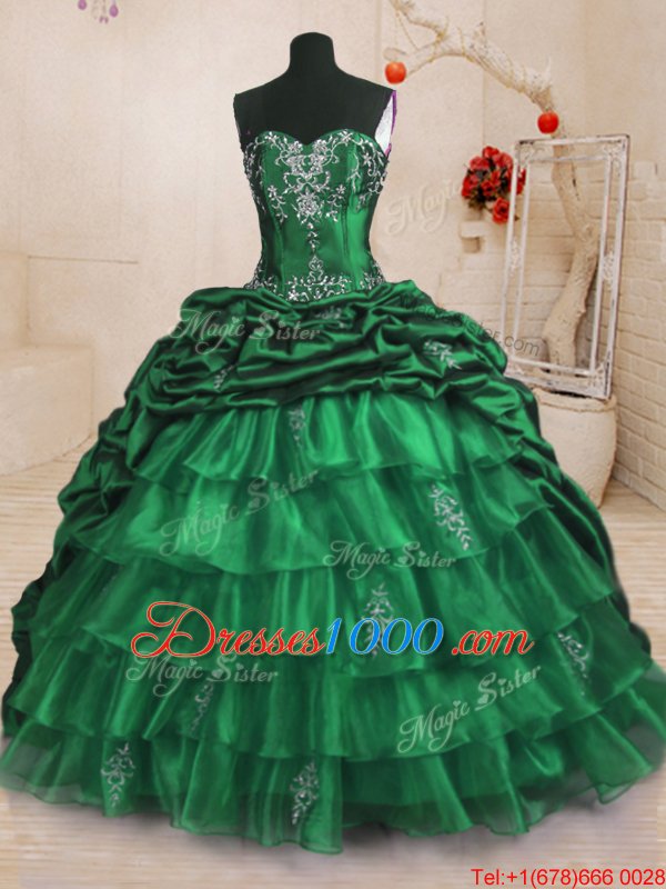 Sleeveless Beading and Ruffles Lace Up Quinceanera Gowns