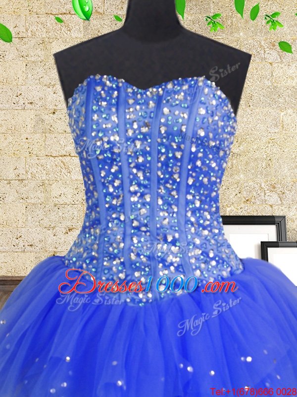 Multi-color Sleeveless Floor Length Beading and Sequins Zipper 15th Birthday Dress