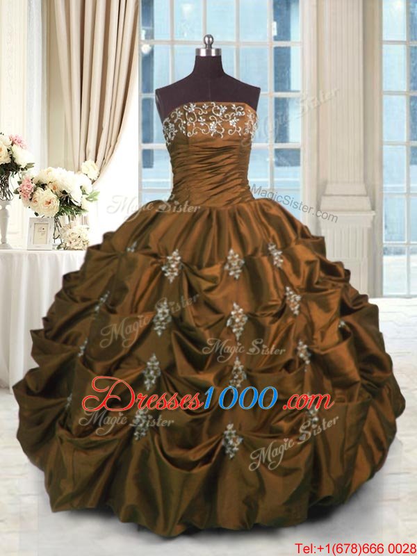 Sleeveless Lace Up Floor Length Beading and Pick Ups Sweet 16 Quinceanera Dress
