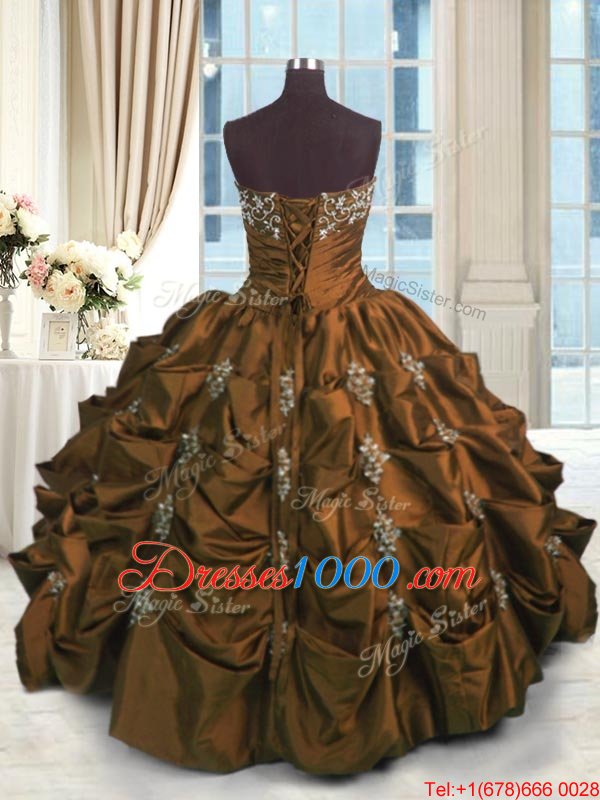 Sleeveless Lace Up Floor Length Beading and Pick Ups Sweet 16 Quinceanera Dress
