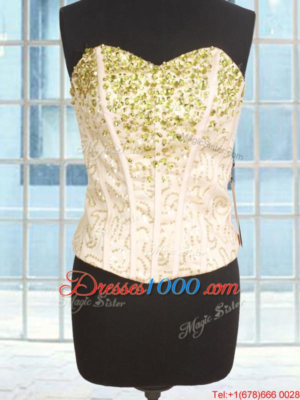 Sweetheart Sleeveless Organza Quinceanera Dresses Beading and Ruffles Lace Up