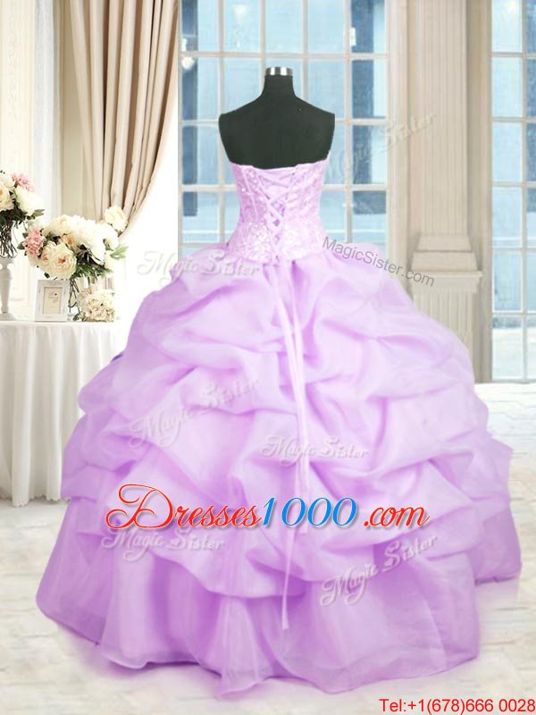 Inexpensive Rose Pink Sweetheart Lace Up Beading and Ruffles 15 Quinceanera Dress Sleeveless