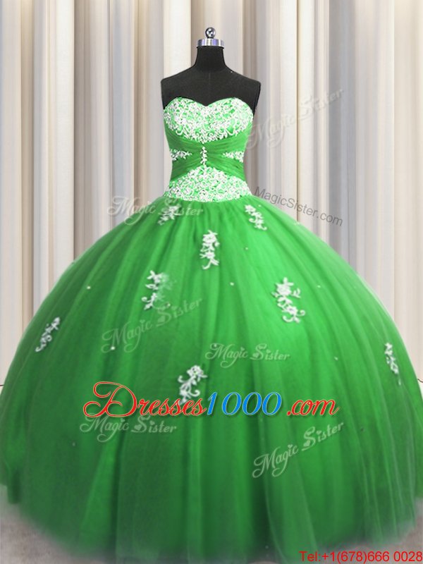 Elegant Floor Length Lace Up 15 Quinceanera Dress for Military Ball and Sweet 16 and Quinceanera with Beading and Appliques