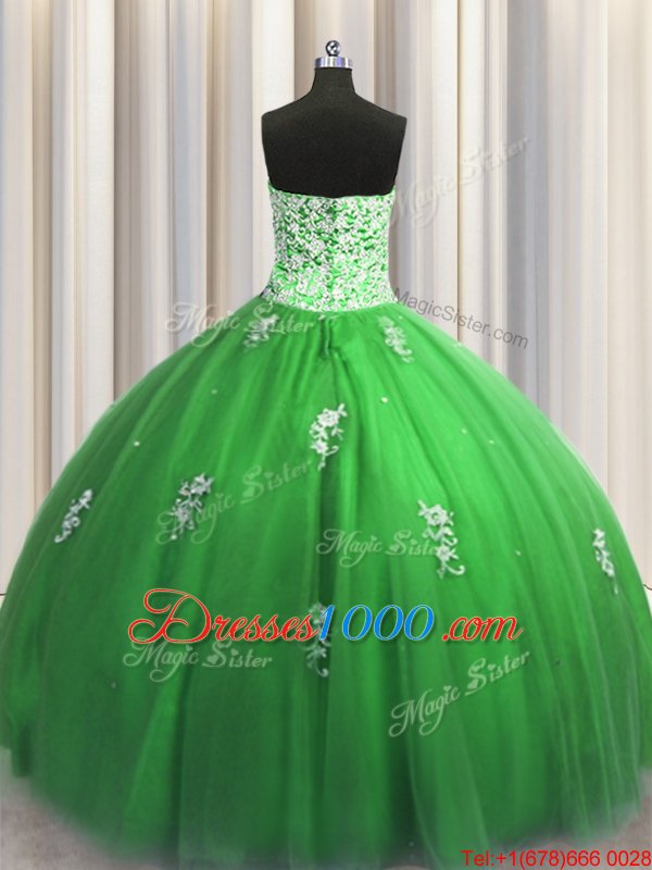 Elegant Floor Length Lace Up 15 Quinceanera Dress for Military Ball and Sweet 16 and Quinceanera with Beading and Appliques