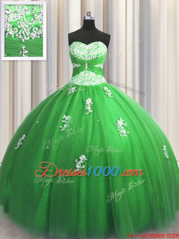 Elegant Floor Length Lace Up 15 Quinceanera Dress for Military Ball and Sweet 16 and Quinceanera with Beading and Appliques