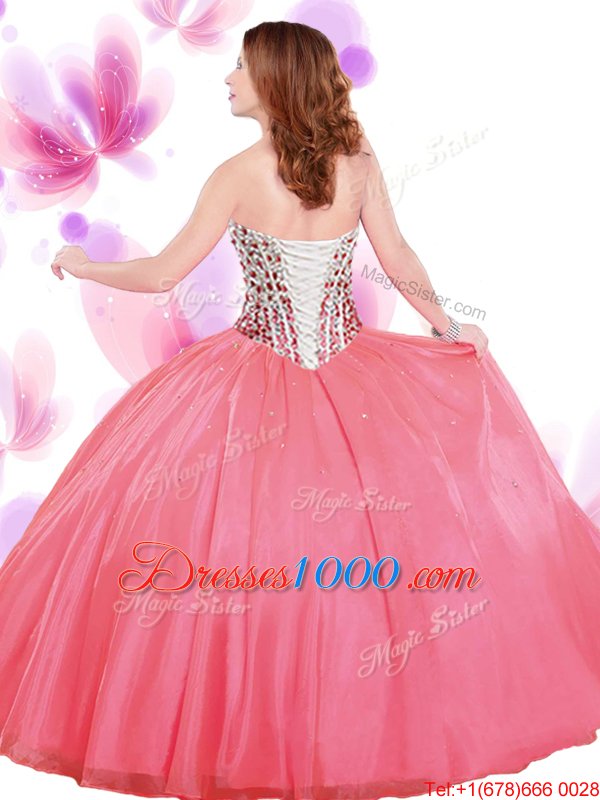 Shining Turquoise Sweet 16 Dress Military Ball and Sweet 16 and Quinceanera and For with Beading and Ruffles Sweetheart Sleeveless Lace Up