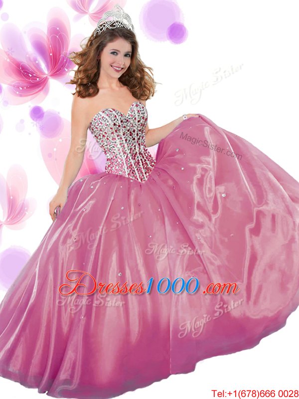 Shining Turquoise Sweet 16 Dress Military Ball and Sweet 16 and Quinceanera and For with Beading and Ruffles Sweetheart Sleeveless Lace Up