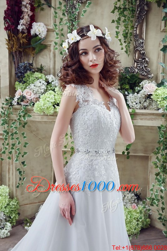 Top Selling Long Sleeves Lace and Appliques Clasp Handle Bridal Gown with White Court Train