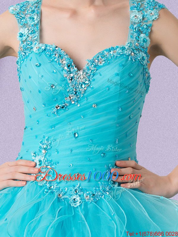 Attractive Floor Length Lace Up 15 Quinceanera Dress Orange Red and In for Military Ball and Sweet 16 and Quinceanera with Beading and Ruffles