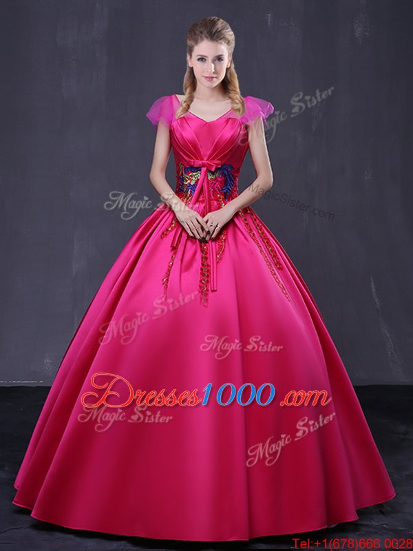 Flare With Train Aqua Blue Quinceanera Dresses Tulle Brush Train Sleeveless Appliques