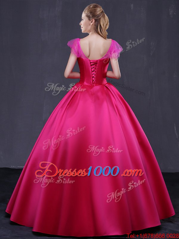 Flare With Train Aqua Blue Quinceanera Dresses Tulle Brush Train Sleeveless Appliques
