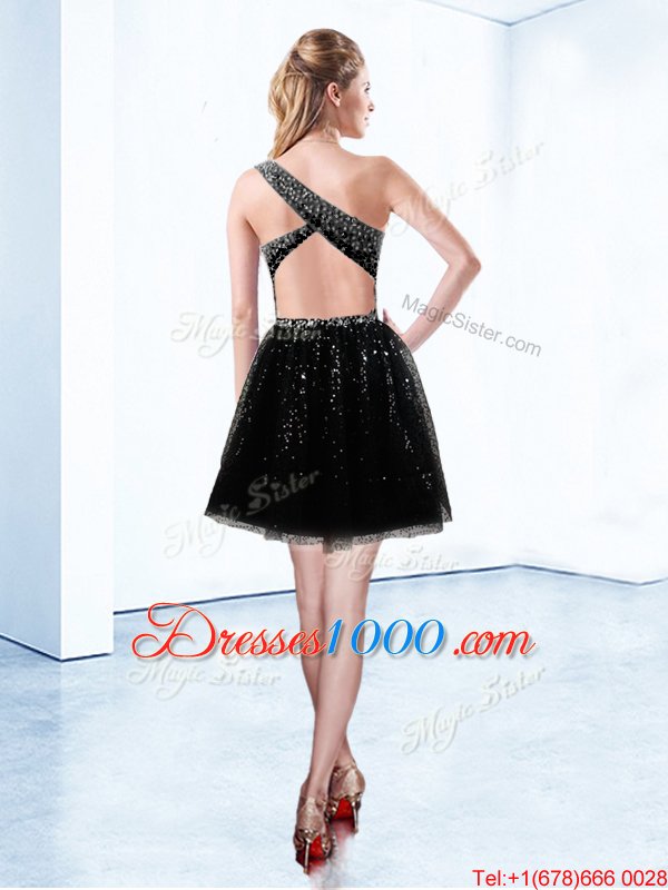 Tulle Sweetheart Sleeveless Lace Up Beading and Sequins Custom Made Pageant Dress in Black