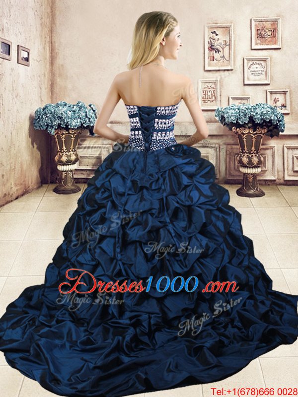 Wine Red Ball Gowns Sweetheart Sleeveless Organza and Taffeta Floor Length Lace Up Beading and Appliques and Ruffled Layers and Pick Ups Quinceanera Gown